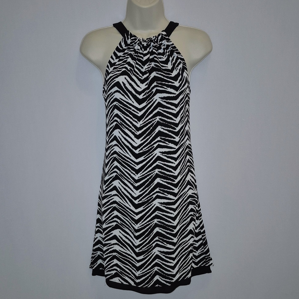 Size S Black and White Zebra Print Mini Dress